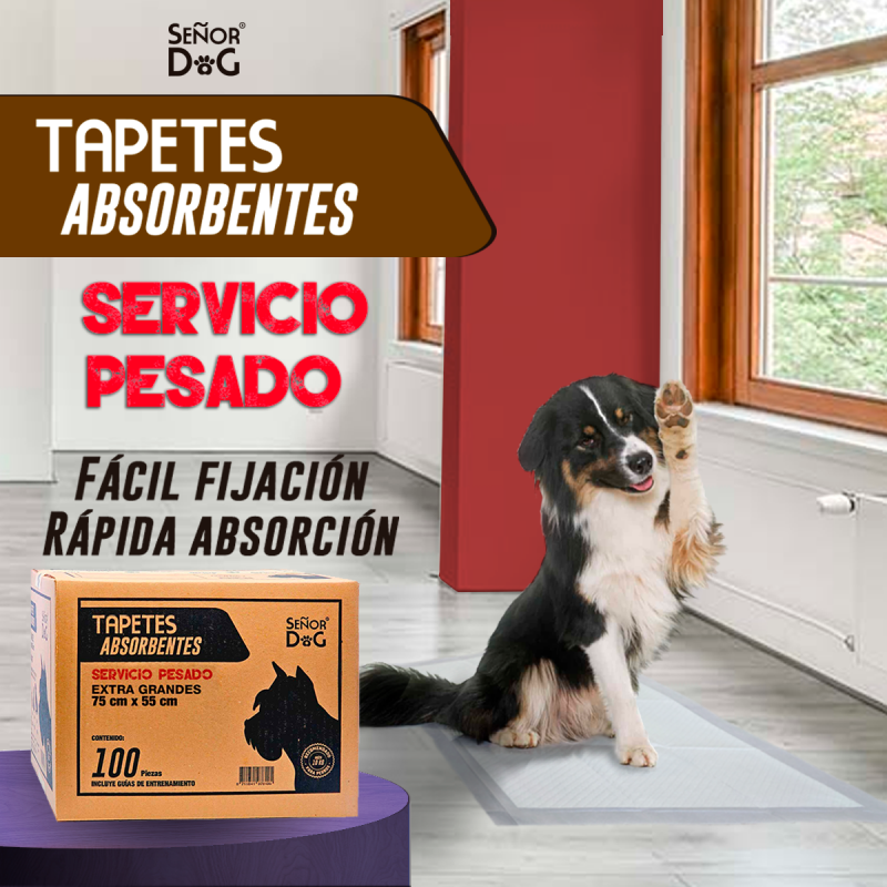 Señor Dog® Tapete Entrenador para Perro Servicio Pesado EXTRA